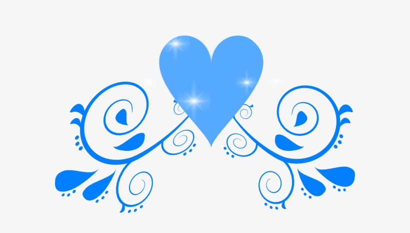 Free Wedding Flourish Clip Art Blue - Wedding Clip Art Blue, transparent png #207186