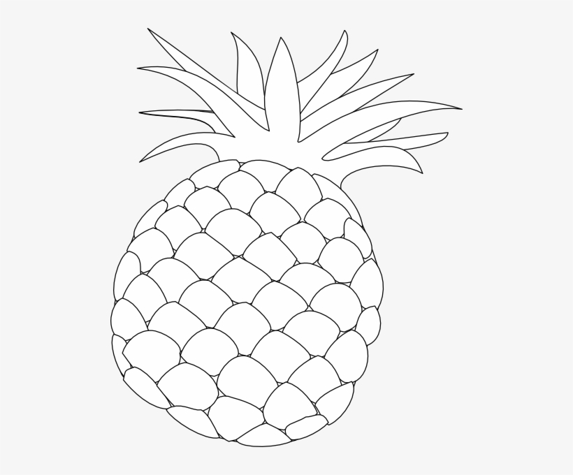 Pineapple Clipart Black And White Png - Gambar Pola Buah Nanas, transparent png #207502