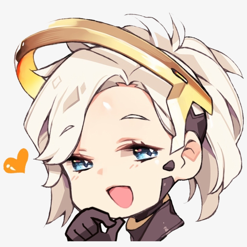 Overwatch Face Hair Nose Facial Expression Human Hair - Overwatch Mercy Chibi, transparent png #207604