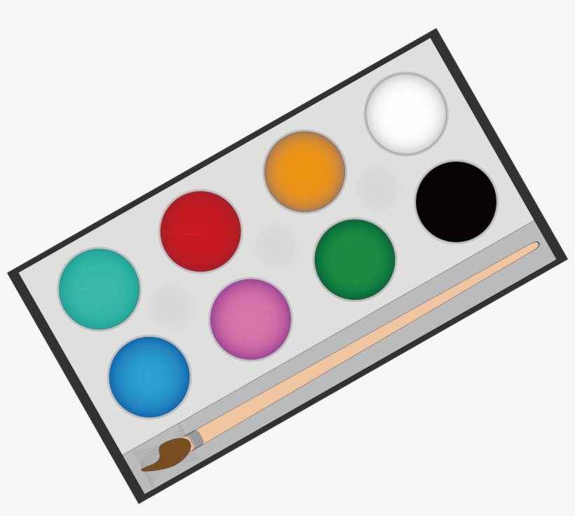 Paintbrush Clipart Painting Material - Watercolor Palettes Png, transparent png #207796