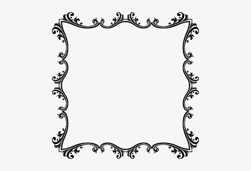 Flourish Black Border - Black Border, transparent png #207818