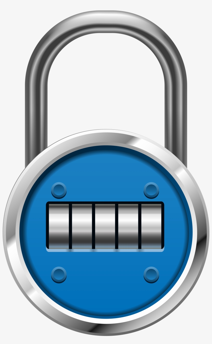 Blue Padlock Png Clip Art - Padlock Png, transparent png #208053