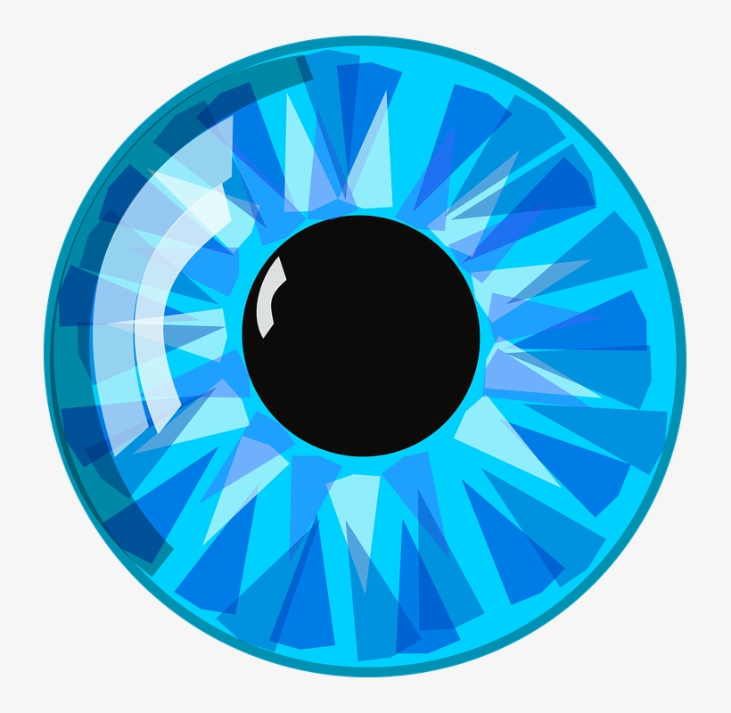 Eyeball Clipart Anime Eye - Cartoon Blue Eye, transparent png #208790