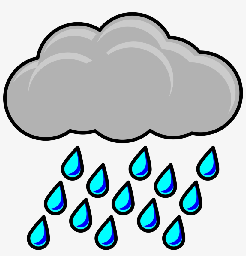 Clipart - Raincloud - Rainy Pictures Clip Art, transparent png #208833