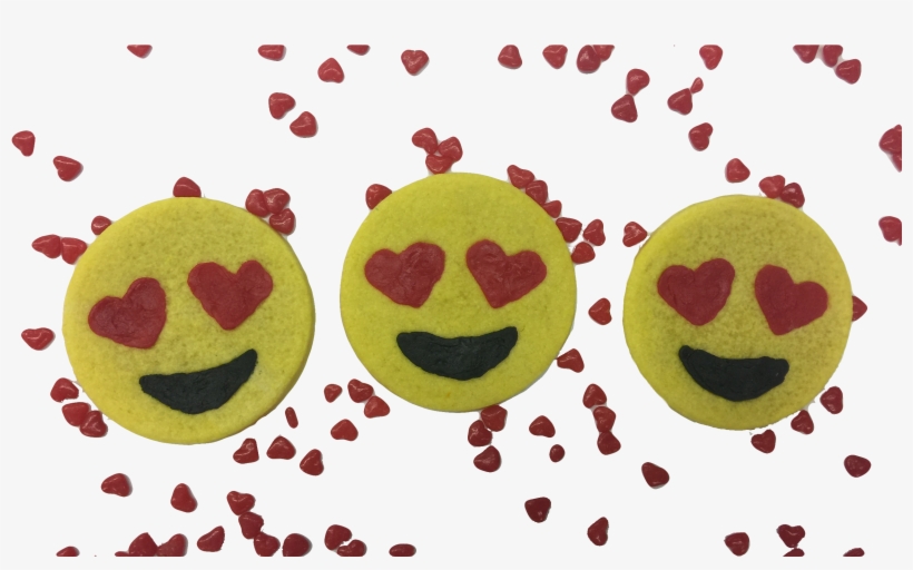Heart Eyes Emoji Sugar Cookies - Cookie, transparent png #208901
