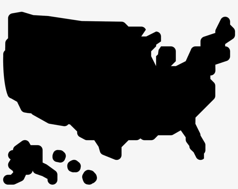 Usa Map Icon Filled - Usa Map Icon Png, transparent png #208902