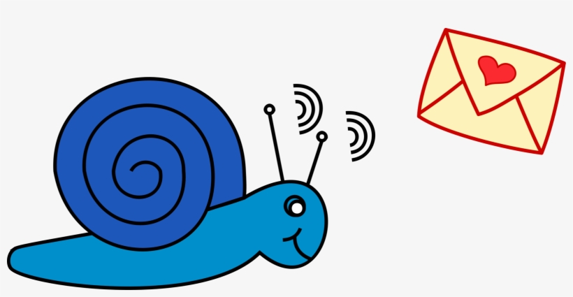 Snail Mail Email Drawing - Clip Art, transparent png #209195
