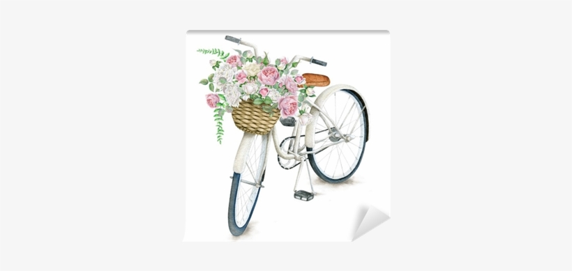 Watercolor Hand Drawn White Bicycle With Beautiful - Daily Light For Your Daily Path (paperback), transparent png #209372