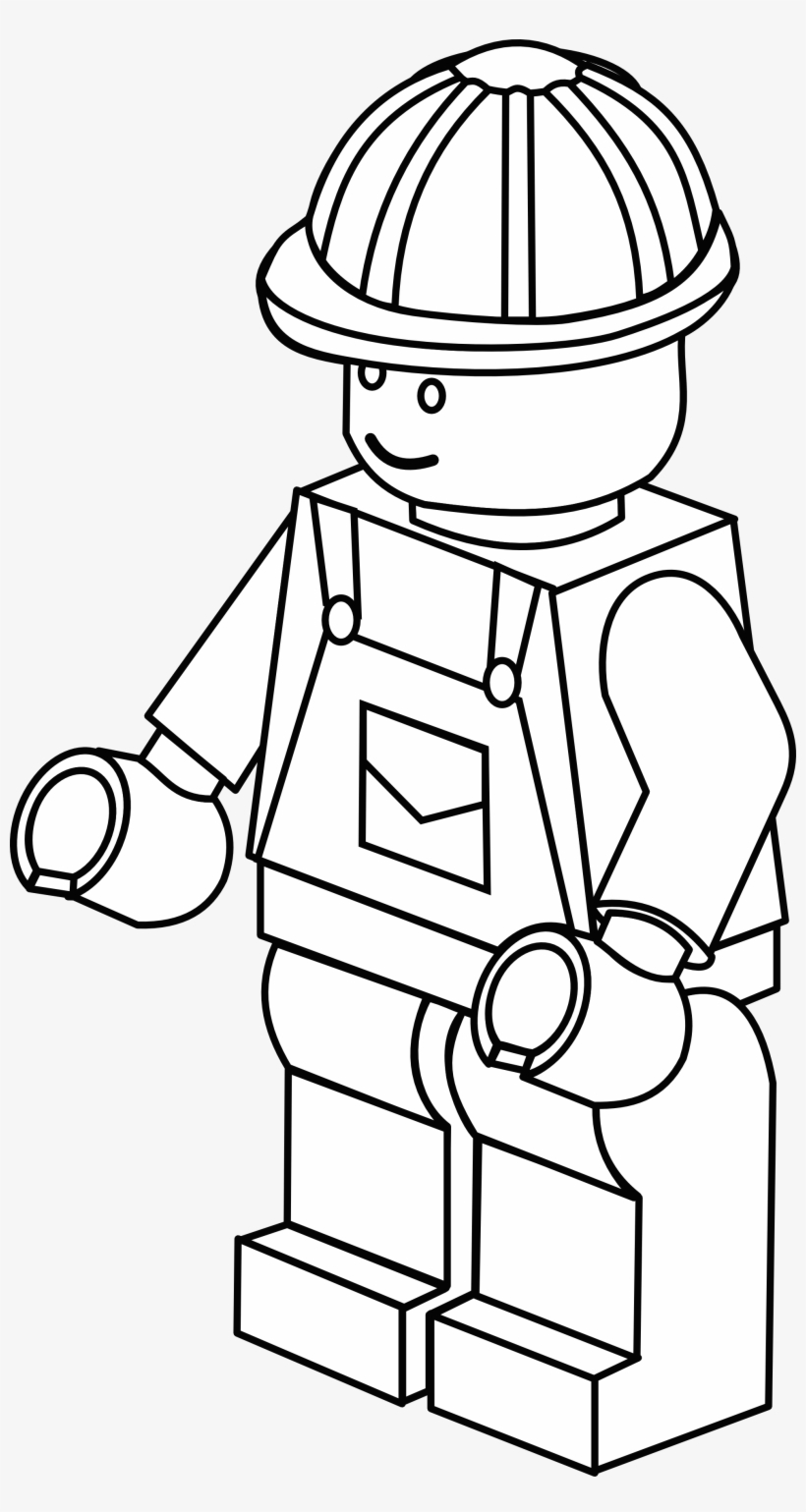Wanted Lego Figure Coloring Page More Complex Lego - Lego Builder Coloring Pages, transparent png #2000012