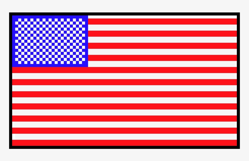 American Flag Pixelated - Us Flag Pixel Art, transparent png #2000202