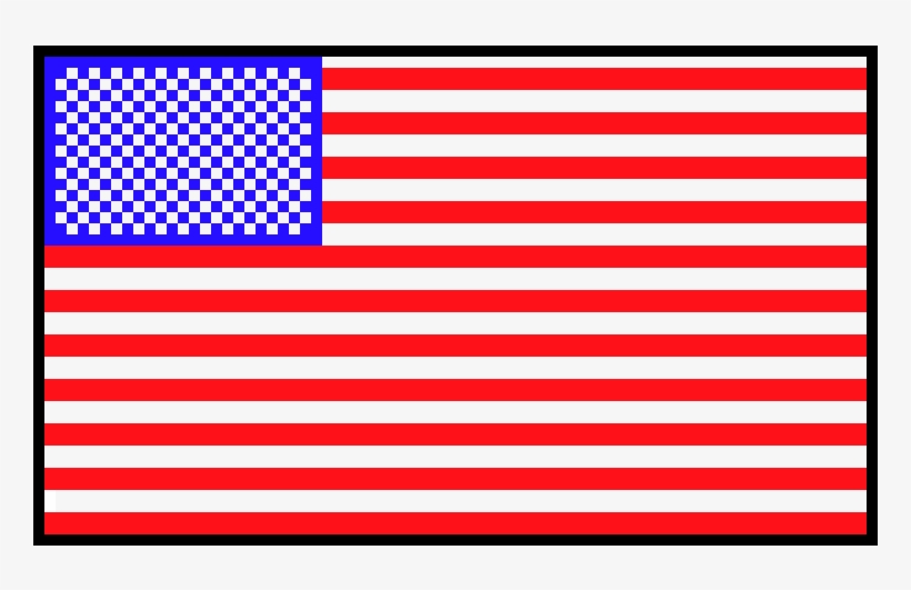 American Flag Pixelated - Us Flag Pixel Art - Free Transparent PNG