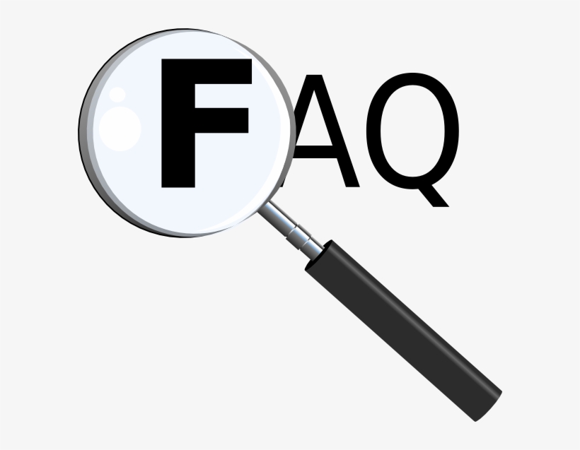 Faq With Magnifying Glass Clip Art - Magnifying Glass Clipart, transparent png #2000831