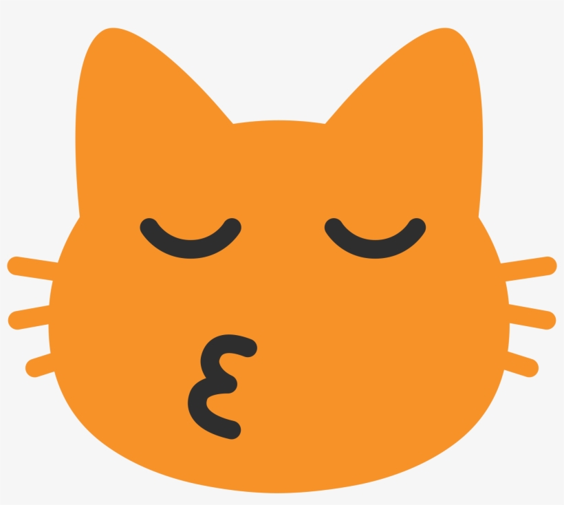 Open - Kissing Cat Emoji, transparent png #2001546