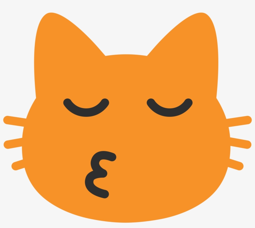 Open Kissing Cat Emoji Free Transparent PNG Download PNGkey