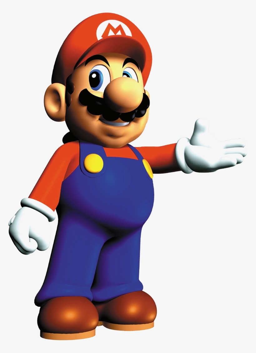 Mario Presenting Artwork - Super Mario 64 Mario Png, transparent png #2001632