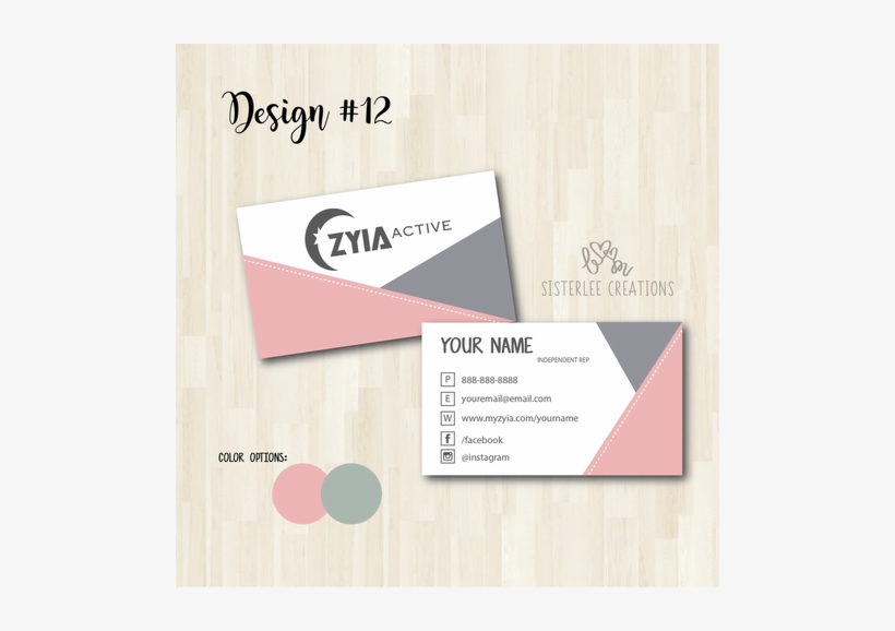 Custom Zyia Active Business Cards - Personalized Relaxed Women's T-shirt,  Personalized, - Free Transparent PNG Download - PNGkey