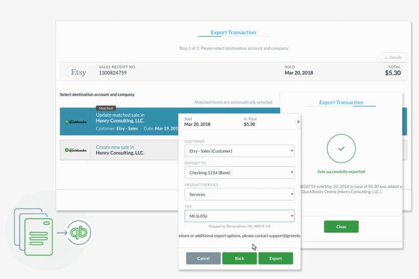 Intelligent Exports To Quickbooks, Xero & Beyond - Quickbooks, transparent png #2001749