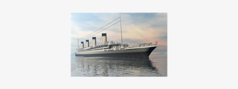 Boat Titanic Close Water Waves Sunset Pink Standar, transparent png #2002056