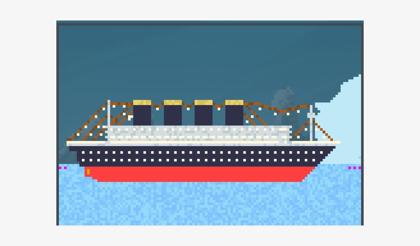 Titanic, Pixel Art - Titanic, transparent png #2002193