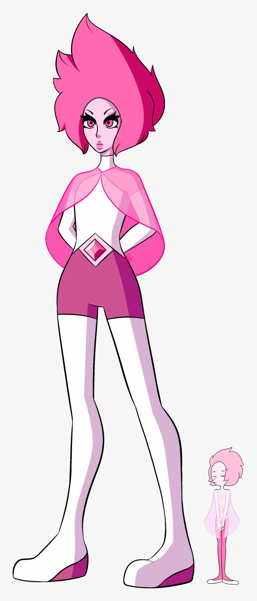 My Own Interpretation Of Pink Diamond Using My Su-inspired - Pink Diamond And Pink Pearl, transparent png #2002900