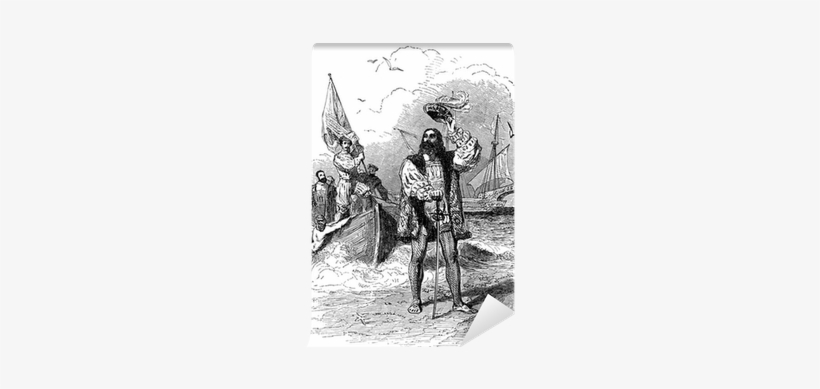 Christopher Columbus Landing In America Wall Mural - Christopher Columbus, transparent png #2003221