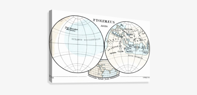 From The Book Life Of Christopher Columbus By Clements - Posterazzi Ptolemaeus Map Ad 150 From The Book Life, transparent png #2003364