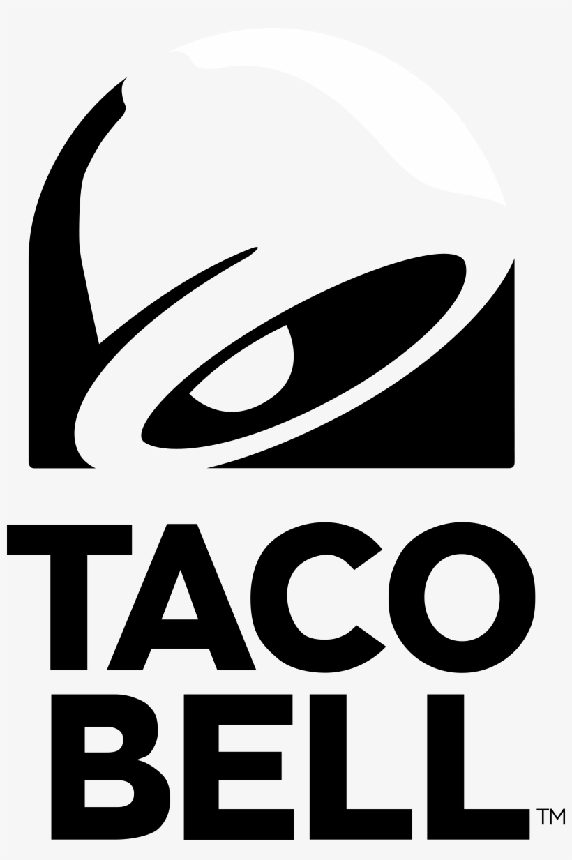 Taco Bell Black And White Png Clip Black And White - Taco Bell Logo 2018, transparent png #2003416