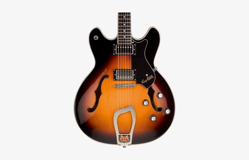 Hagstrom Viking Hero Tobacco Sunburst - Hagstrom Viking Semi-hollowbody Electric Guitar Tobacco, transparent png #2003993