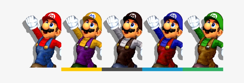 Mario Palette - Mario Super Smash Bros Melee Alternate Costumes, transparent png #2004079