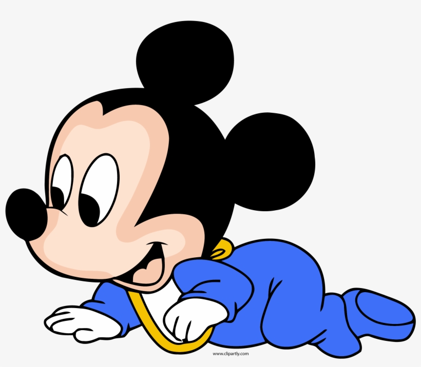 Disney Baby Mickey Crawl Clipart Png - Mickey Mouse Bebe Disney, transparent png #2004893