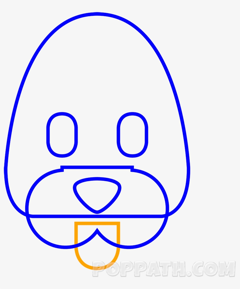 A Dog Emoji Shows That A Cute Dog Is Smiling With Its - Dog, transparent png #2005098