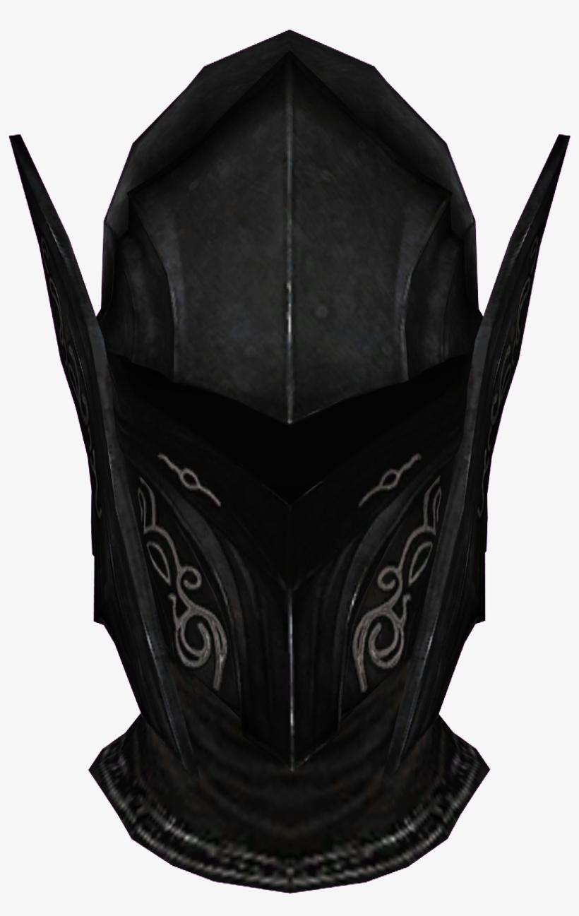Ebony Helmet - The Elder Scrolls V: Skyrim, transparent png #2005297