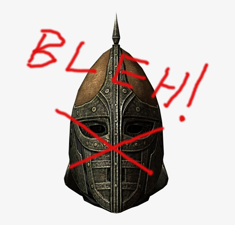 Skyrim Guard Helm Bleh - Knee, transparent png #2005408
