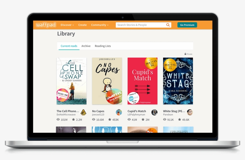 A Library Of Titles To Read On Wattpad - Web Design, transparent png #2005514