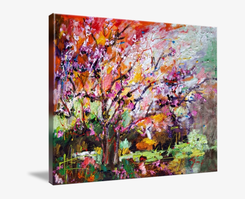 Abstract Tree Spring Blossom Original Painting By By - Gallery-wrapped Canvas Art Print 59 X 44 Entitled Abstract, transparent png #2005543