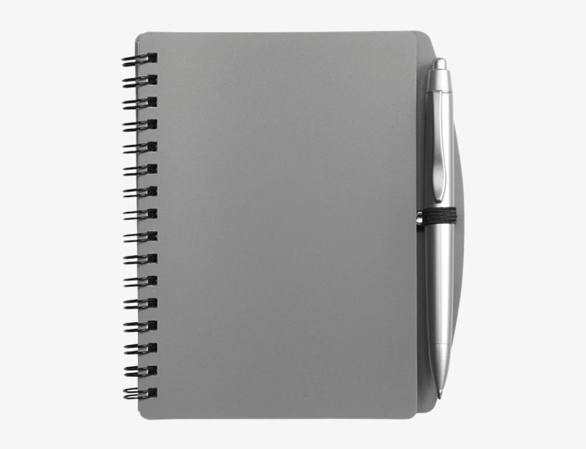 A6 Spiral Notebook And Pen, Bf513 - Werbeartikel Dresden Notizbuch Spektrum, A6 - Grau, transparent png #2005808