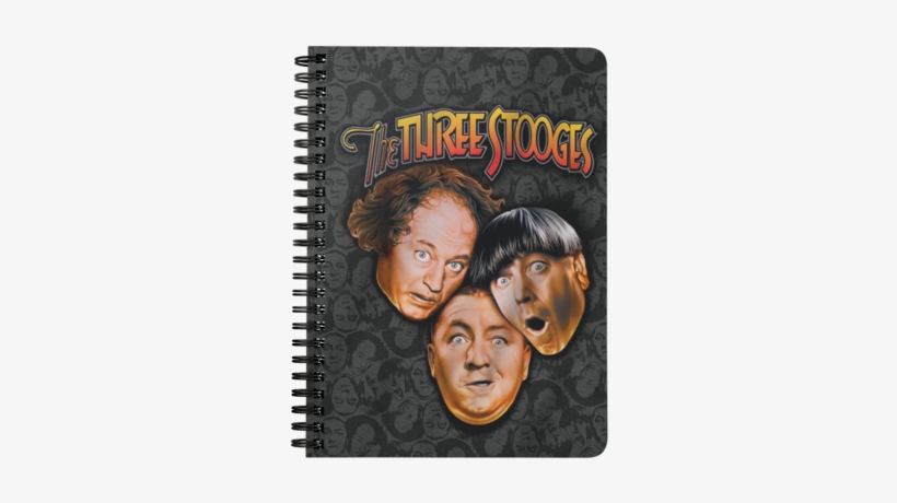 Three Stooges Spiral Notebook - Three Stooges Stooges All Over Canvas Art, transparent png #2006279