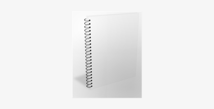 Blank Gray Spiral Notebook Closed But Empty Ebook Cover - Monochrome, transparent png #2006493