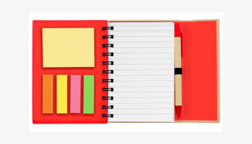 * Small Spiral Notebook With Sticky Notes And Flags - Spiral Notebook With Sticky Notes, transparent png #2006897