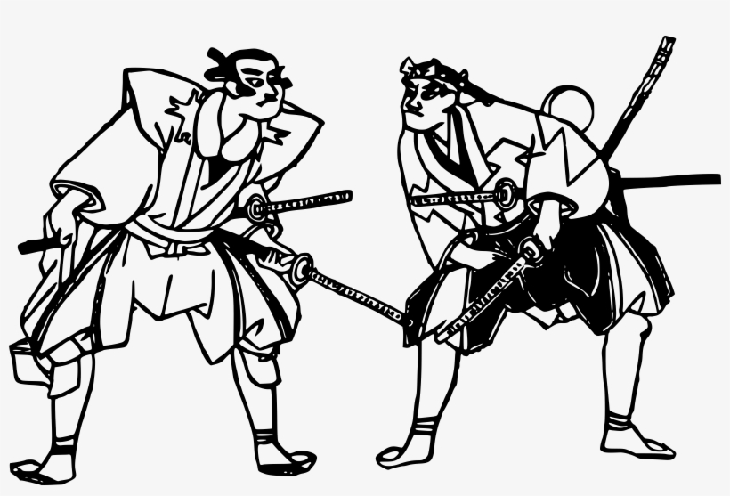 Samurai Silhouette Drawing Computer Icons Line Art - Samurai Clipart Black And White, transparent png #2007233