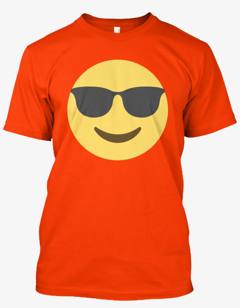 T Shirt Cool Sunglasses Emoji Smile Face Hanes Tagless - Beekeeper Shirt, transparent png #2007785