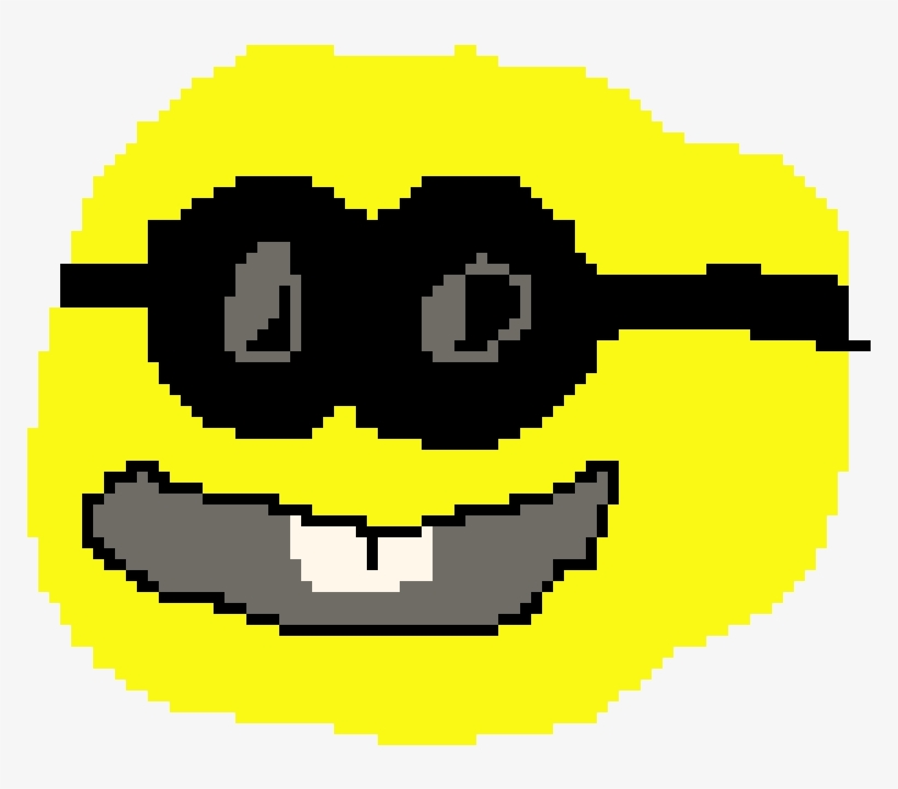 Minnion Emoji Cool Glasses - Pixel Art, transparent png #2007817