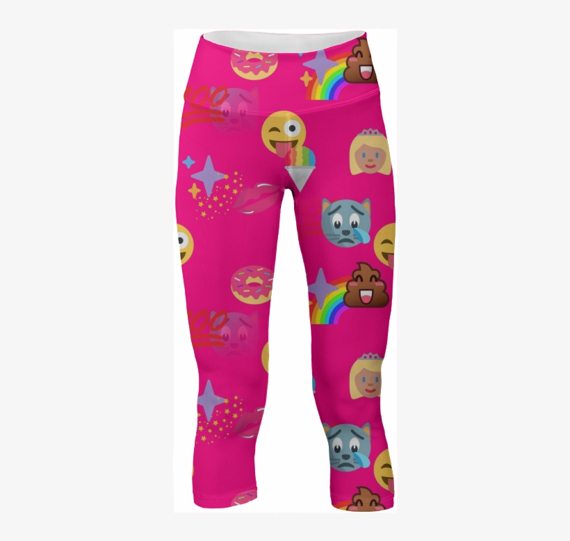 Hot Pink Emoji Yoga Pants $65 - Hot Pink Emoji Pillow Case, transparent png #2008410