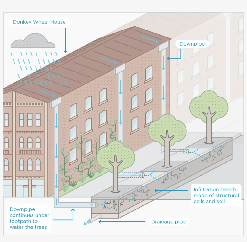 12981 Com Godfrey Street Infiltration Trench 1090px - Diagram, transparent png #2008804