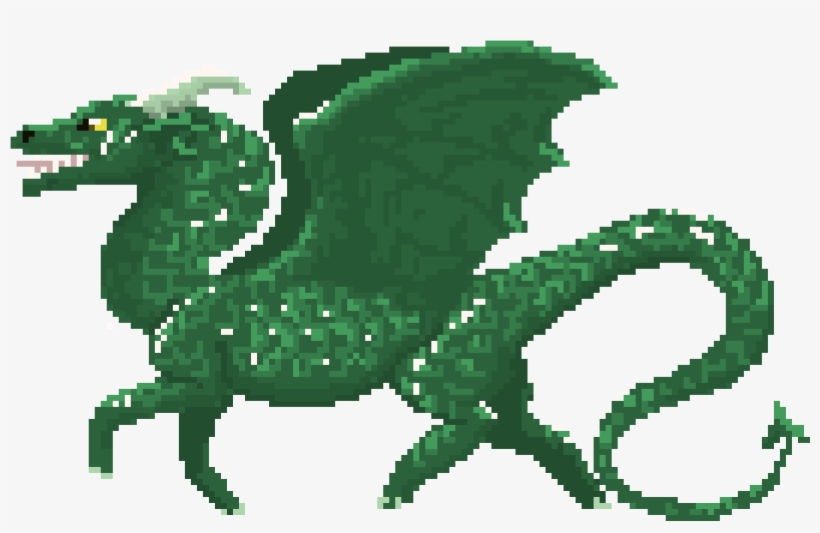 Green Dragon - Pixel Art, transparent png #2009889