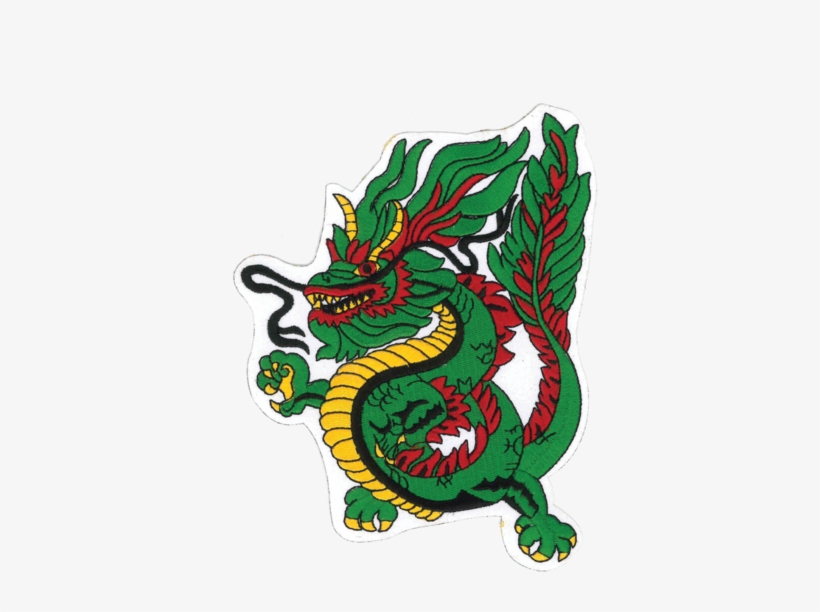 1239 Green Dragon Patch 6" - Illustration, transparent png #2009896