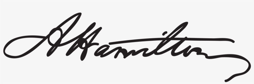 Open - Alexander Hamilton Signature, transparent png #2010543