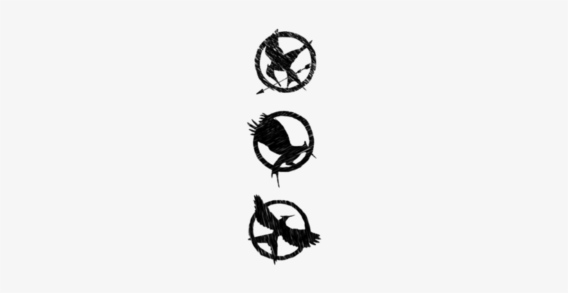 The Hunger Games - Hunger Games Symbol Black And White, transparent png #2010565