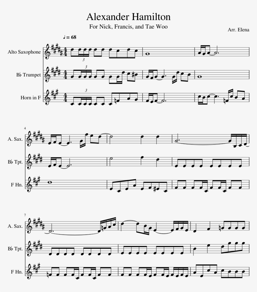 Alexander Hamilton Sheet Music Composed By Arr - 12 Bar Blues Piano Sheet Music, transparent png #2010976