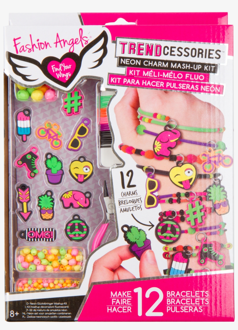 Fashion Angels Neon Charm Mash Up Kit, transparent png #2011175